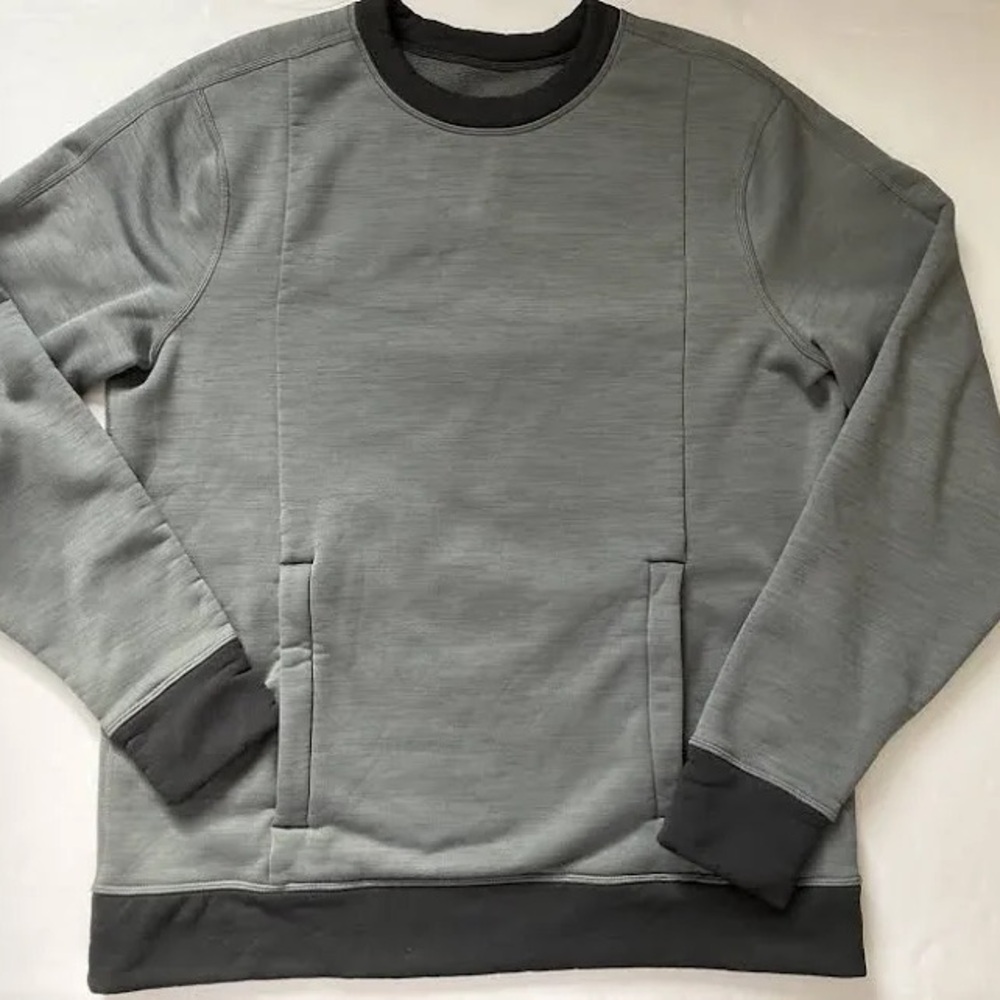 Lululemon Revolution Crew M Polartec Power Stretch 2014 Heathered Slate